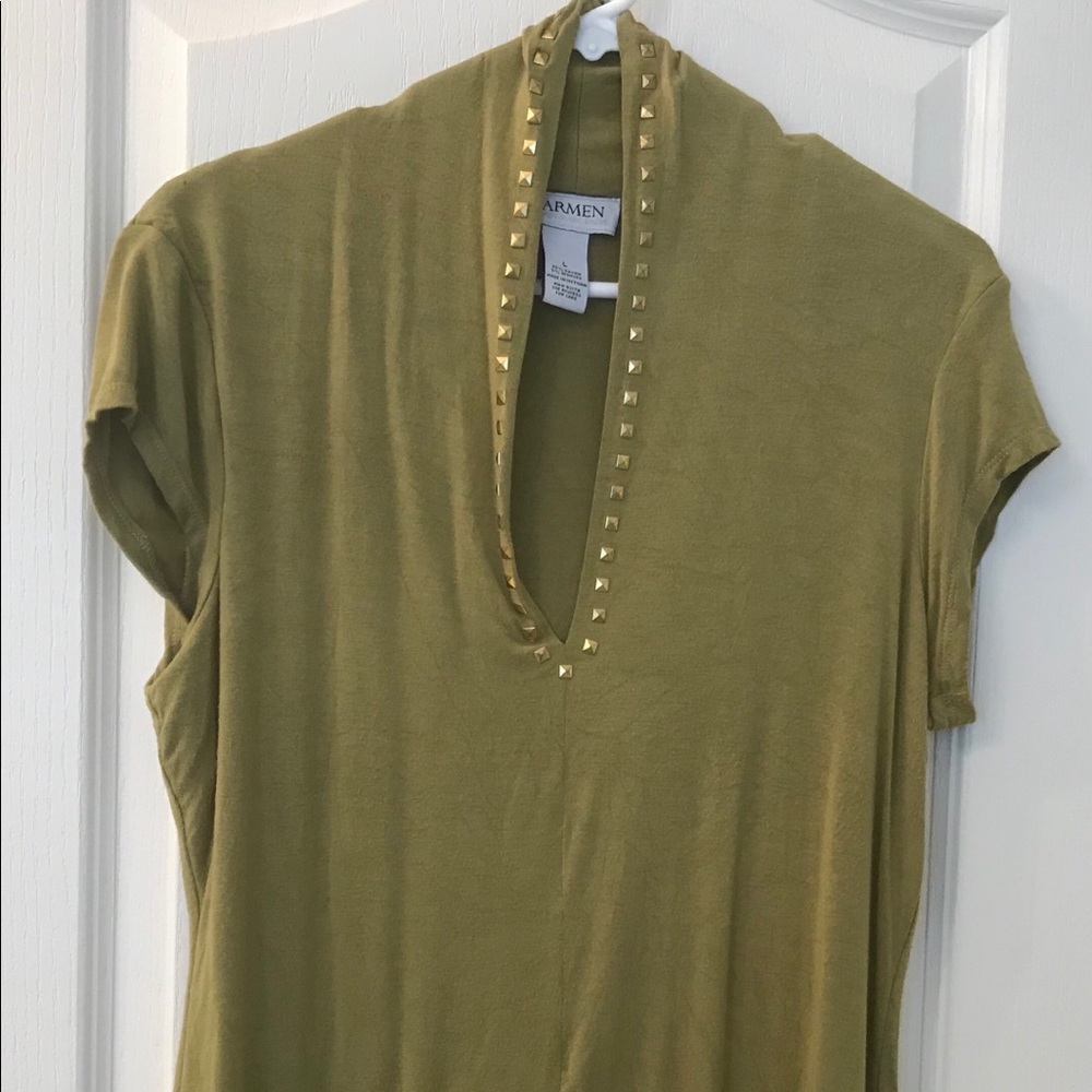 Carmen Lime Green Tee w/Grommets
